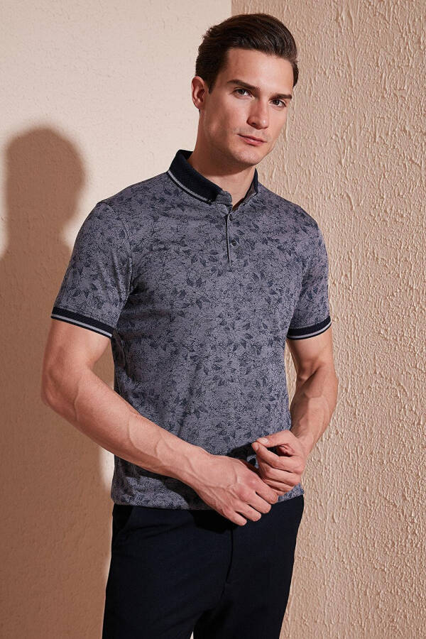 Хлопковая Поло с пуговицами Slim Fit 646B3300 - 1