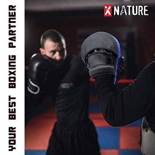 Xnature Essential Curved Boxing MMA Punching Mitts Boks Pedlari Kanca va Jab Pedlari MMA Target Focus Punching Mitts Tayland Strike Kick Shield - 6