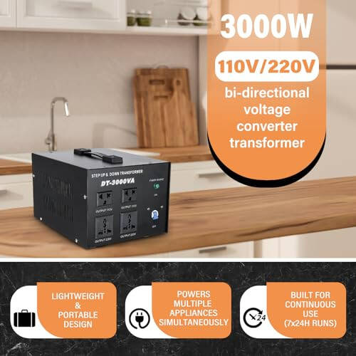 YaeCCC 3000VA Voltaj Trafosu Güç Dönüştürücü 110V/220V Dönüştürücü AC-AC 3000VA - 6