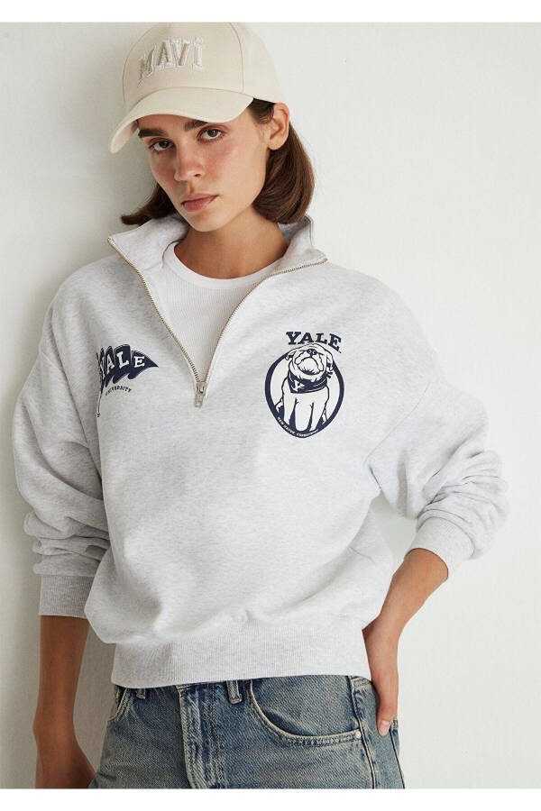 Yale Baskılı Gri Sweatshirt 1S10272-88467 - 19