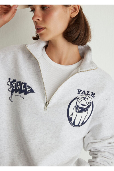 Yale Baskılı Gri Sweatshirt 1S10272-88467 - 24