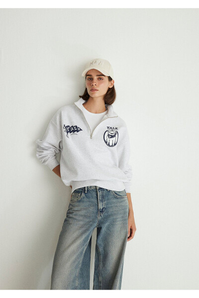 Yale Baskılı Gri Sweatshirt 1S10272-88467 - 14