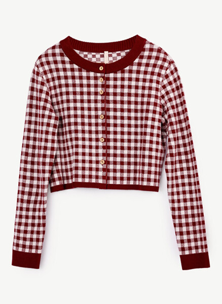 Yargıcı Burgundy Women's Cardigan 23KKTR2037X - 8