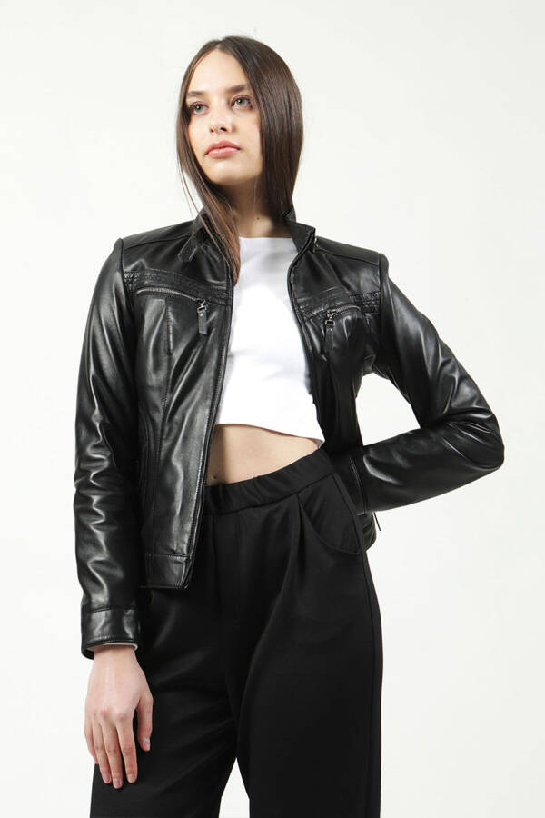 Yb-2107 Genuine Leather Women's Jacket - 3