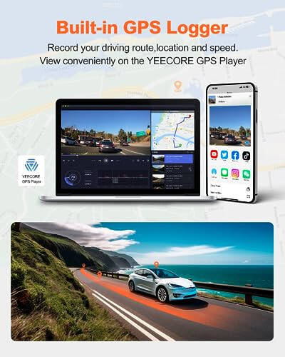 YEECORE D21 Dash Cam, Gerçek 4K Dash Kamera Ön 5G WiFi GPS, 3