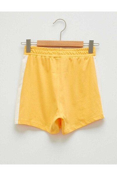 Yellow Basic Children's Shorts with Elastic Waistband - 2