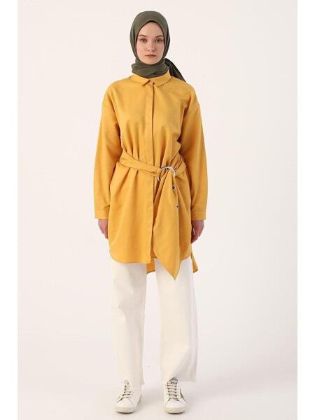 Yellow Belt Relaxed Fit Shirt Tunic - 7