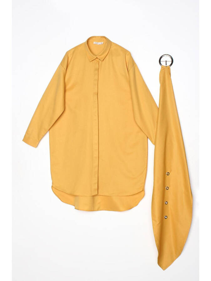 Yellow Belt Relaxed Fit Shirt Tunic - 10