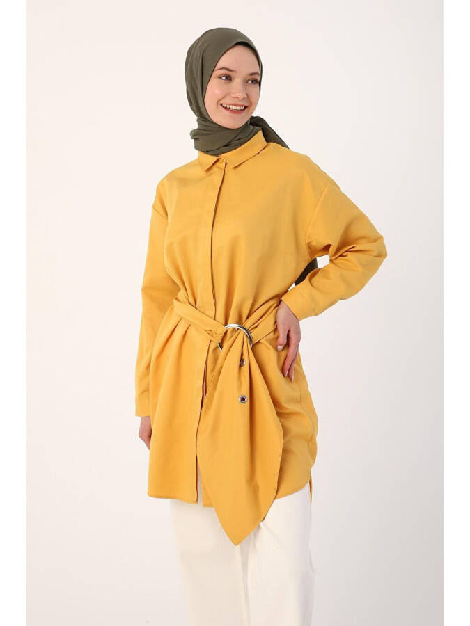 Yellow Belt Relaxed Fit Shirt Tunic - 1