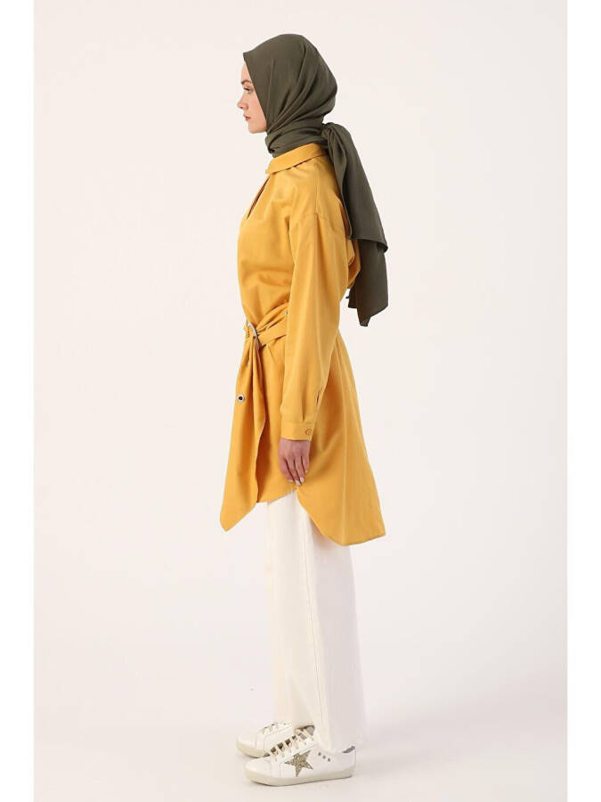 Yellow Belt Relaxed Fit Shirt Tunic - 3