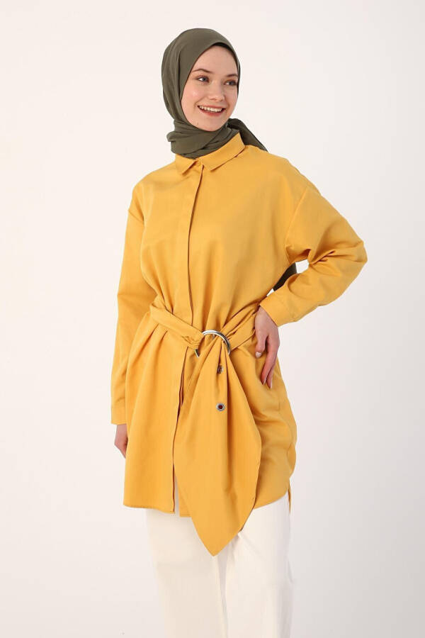 Yellow Belt Relaxed Fit Shirt Tunic - 11