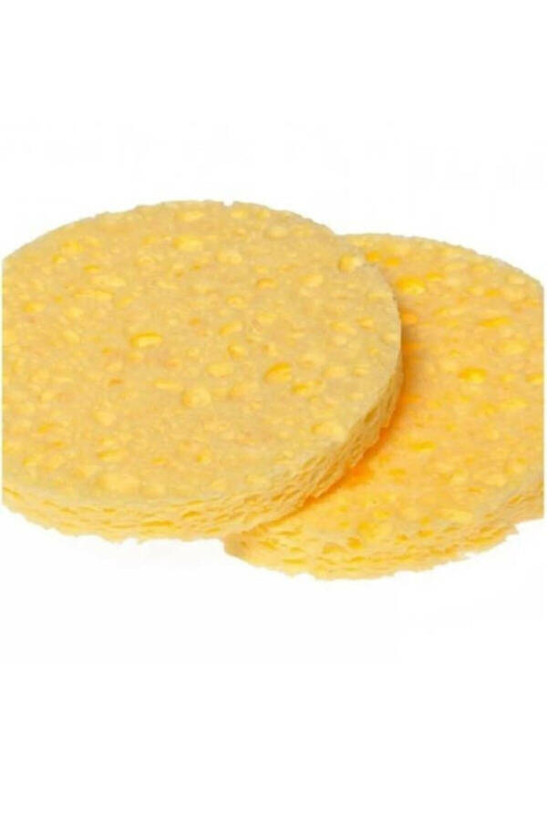 Yellow Facial Cleansing Sponge Oval 2 Pack - 1