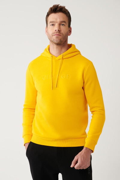 Yellow Hooded Sweatshirt - 1