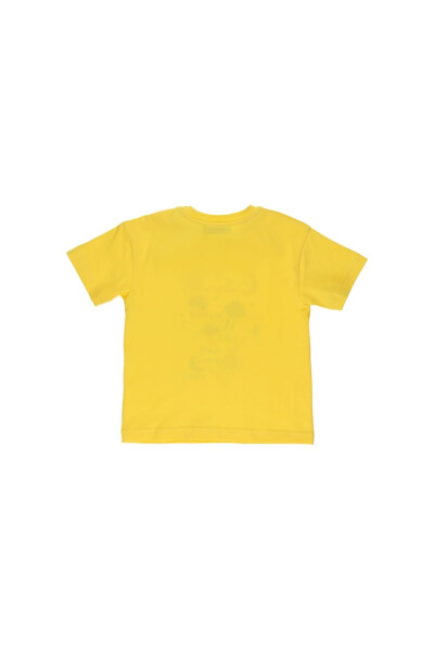 Yellow Knit T-Shirt with Print for Baby Boy - 5