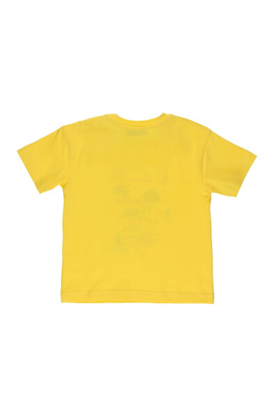 Yellow Knit T-Shirt with Print for Baby Boy - 2