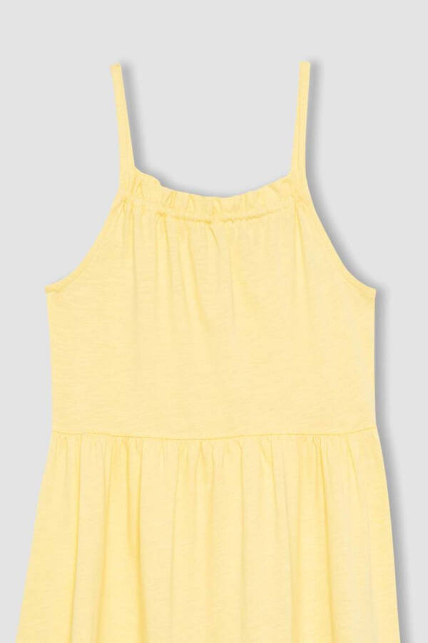 Yellow Strapless Dress for Girls - 7