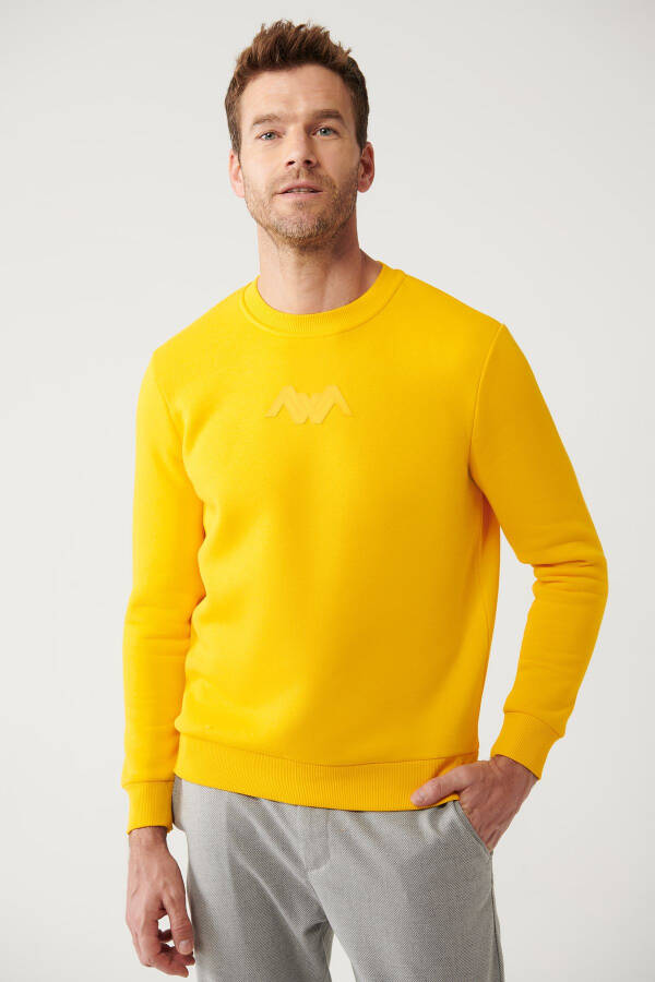 Yellow Sweatshirt Crew Neck - 1