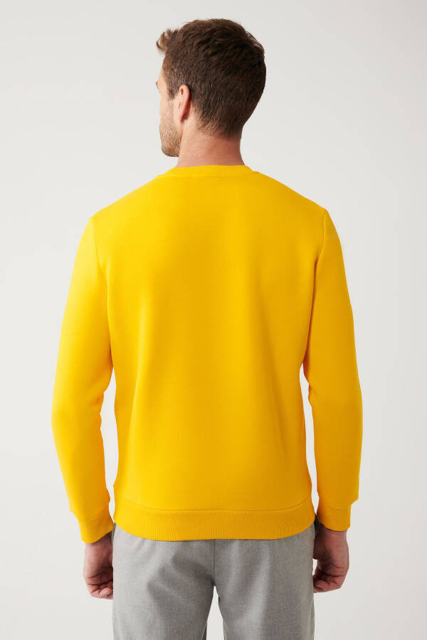 Yellow Sweatshirt Crew Neck - 4