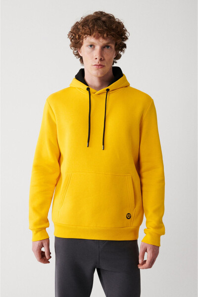 Yellow Unisex Hooded Sweatshirt - 1