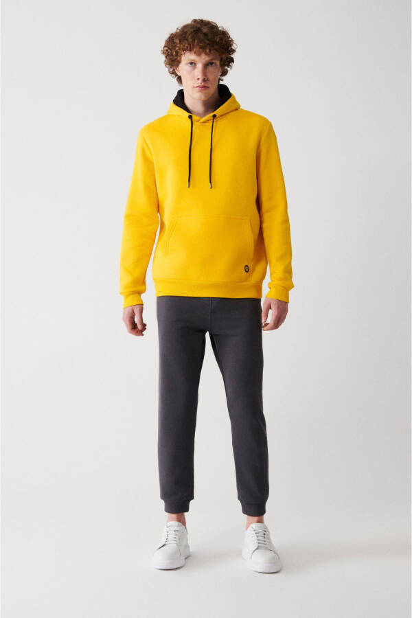 Yellow Unisex Hooded Sweatshirt - 6