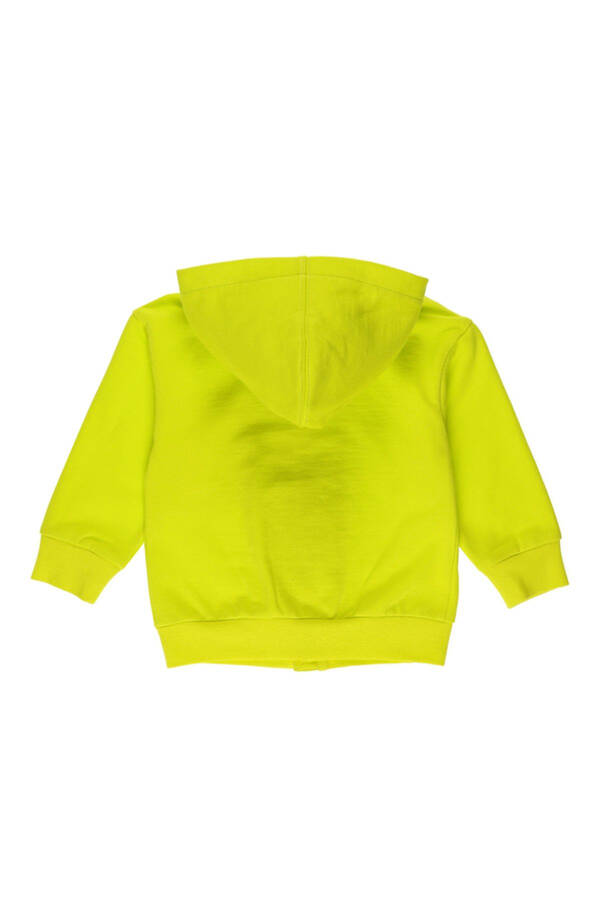 Yellow zippered baby boy sweatshirt - 2