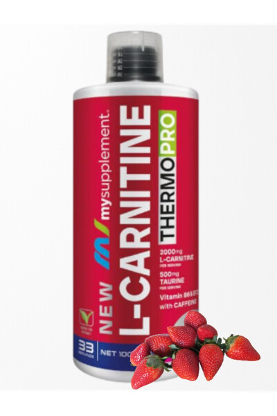 Yeni L-karnitin Thermopro Çilek Aromalı 2000mg L-karnitin Sıvı 1000ml 33 Servis - 4