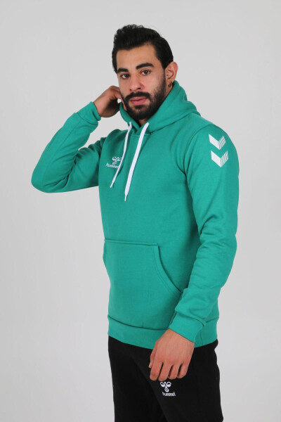 Yeşil pamuklu Armin kapüşonlu sweatshirt - 6