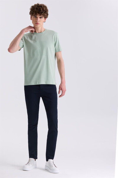 Yeşil Slim Fit Bisiklet Yaka T-Shirt - 2