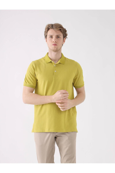 Yeşil Slim Fit Polo Yaka Tişört - 85413 - 2