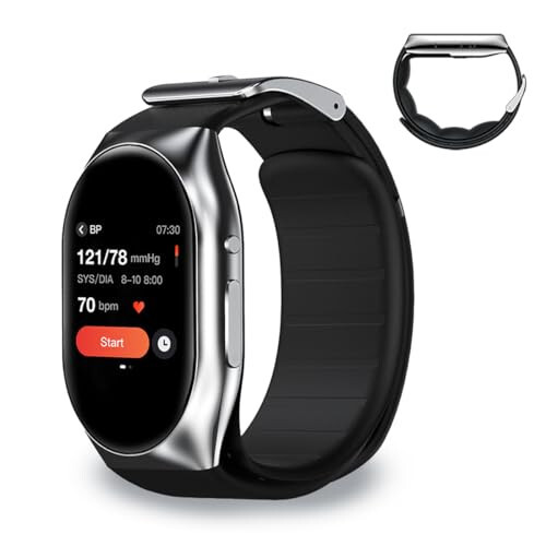 YHE BP Doctor Pro Smartwatch, Qonuniy Manjetli Qon Bosimi Soati, HRV Yurak Urishi Uyqu Qon Kislorod Monitori, Faollik Tracker (Kulrang) - 1