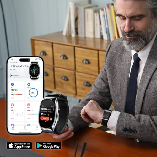 YHE BP Doctor Pro Smartwatch, Qonuniy Manjetli Qon Bosimi Soati, HRV Yurak Urishi Uyqu Qon Kislorod Monitori, Faollik Tracker (Kulrang) - 7