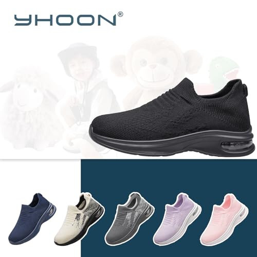 YHOON Kids Sock Shoes Boys Girls Sneakers Athletic Fitness Tennis Walking School Shoes for Toddler/Little Kid/Big Kid - 3