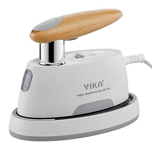 YIKA Clothes Steamer Iron, Portable Press & Steam 2-in-1 Fabric Wrinkle Remover, Continuously adjust on Heating & Steaming, Ceramic Coated Panel, Fast Heat Up, Professional Handheld Garment Steamer - 1