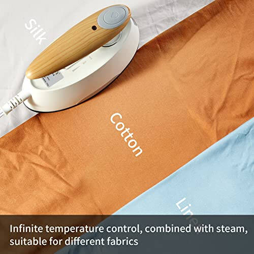 YIKA Clothes Steamer Iron, Portable Press & Steam 2-in-1 Fabric Wrinkle Remover, Continuously adjust on Heating & Steaming, Ceramic Coated Panel, Fast Heat Up, Professional Handheld Garment Steamer - 6