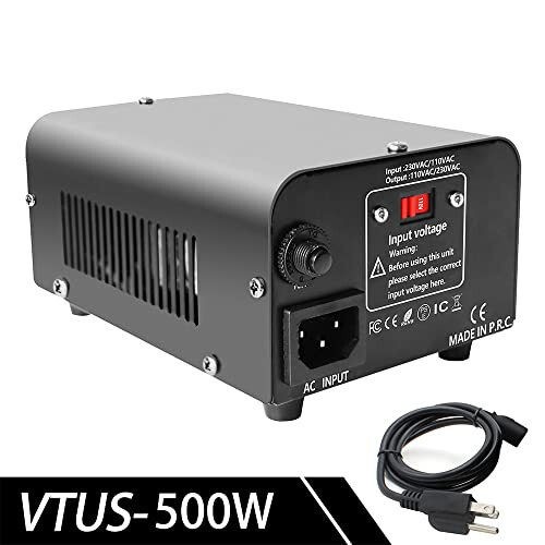 Yinleader 500 Vt Voltaj Transformatori Quvvat Konverteri (220V dan 110V ga, 110V dan 220V ga) Yuqori/Pastga Konverter 110/120 Volt - 220/240 Volt - 14