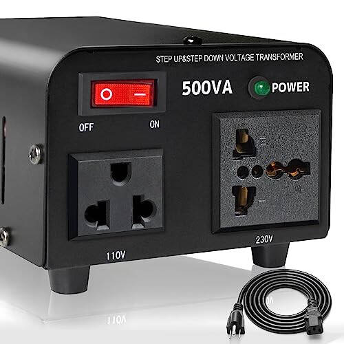 Yinleader 500W Voltaj Trafosu Güç Dönüştürücü (220V - 110V, 110V - 220V) Adım Yukarı/Aşağı Dönüştürücü 110/120 Volt - 220/240 Volt - 1