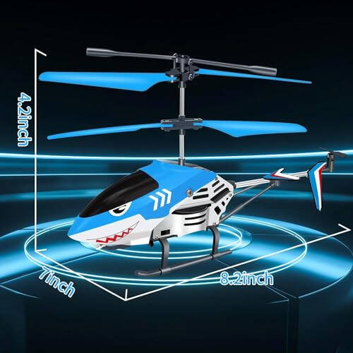 Ynanimery Çocuklar ve Yetişkinler İçin Uzaktan Kumandalı Helikopter, 2.4GHz 3.5 Kanallı Jirolu ve LED Işıklı RC Helikopter Oyuncak, Çocuklar Erkek Kızlar İçin Mükemmel RC Uçan Oyuncak Noel Doğum Günü Hediyeleri - 5