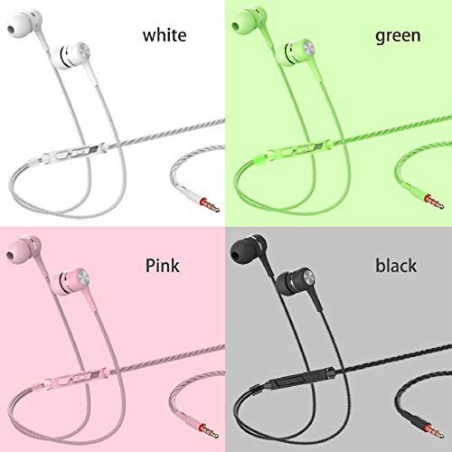 YNR 4 Pairs Wired Earbuds with Microphone & Volume Control, in Ear Earphones for School, Noise Islating High Definition, for 3.5mm Jack iPhone iPad iPod Samsung Google Devices (A12-4) - 2