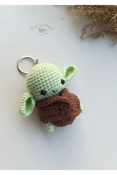 Yoda Kalit - Qo'lda tayyorlangan Amigurumi to'qilgan kalit Sevimli va o'ziga xos dizaynlar - 3