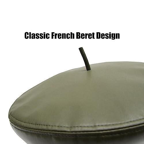 YOFARCHOY Women Beret Hat PU Leather Beret French Artist Beret for Men Black Beret Green Beret Brown Beret - 4