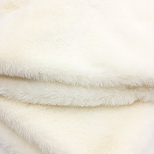 YOUR SMILE - Premium Solid Color Long Rectangle Faux Fur Warm Soft Furry Wrap Around Loophole Scarf - 17