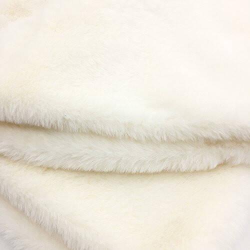 YOUR SMILE - Premium Solid Color Long Rectangle Faux Fur Warm Soft Furry Wrap Around Loophole Scarf - 17