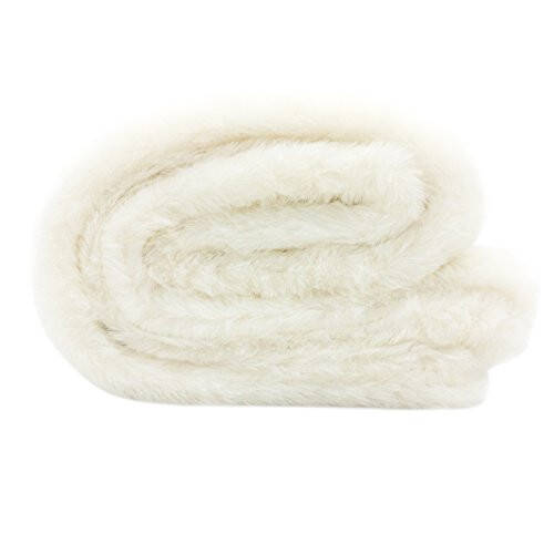 YOUR SMILE - Premium Solid Color Long Rectangle Faux Fur Warm Soft Furry Wrap Around Loophole Scarf - 19