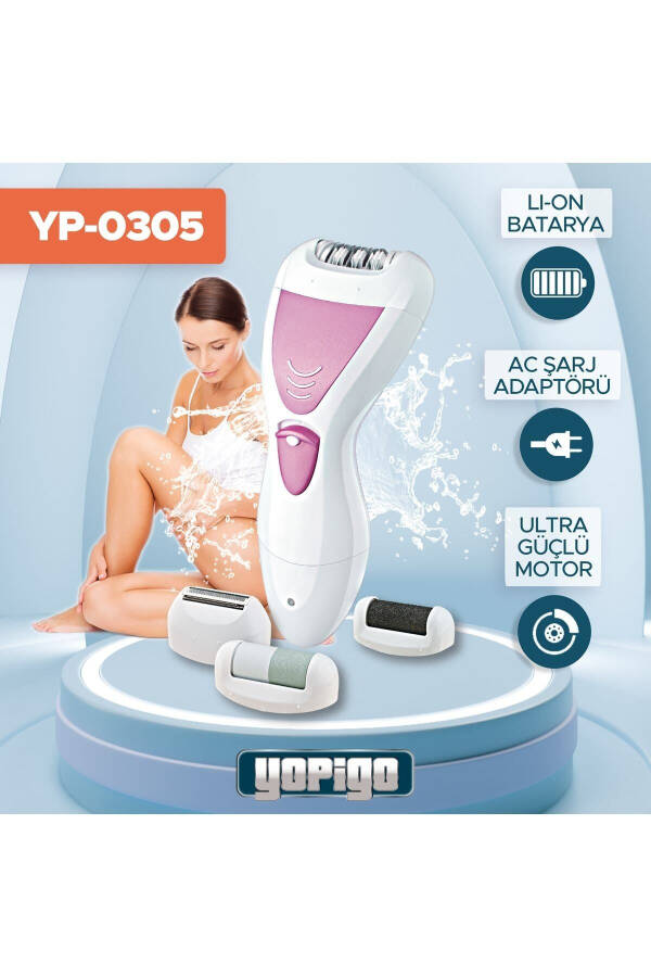 Yp-0305 Essential 4 Başlıklı Süper Lüx Epilatör Yüz Epilasyon Aleti Tüy Alma Makinesi Topuk Törpüsü - 2