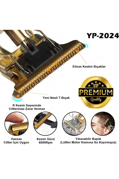 YP-2024 Premium Şarjlı Tıraş Makinesi Saç Sakal Lazer Epilasyon Öncesi Kol Bacak Koltuk Altı Vücut - 16