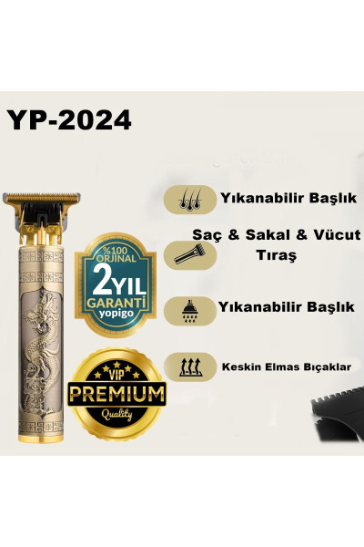 YP-2024 Premium Şarjlı Tıraş Makinesi Saç Sakal Lazer Epilasyon Öncesi Kol Bacak Koltuk Altı Vücut - 18