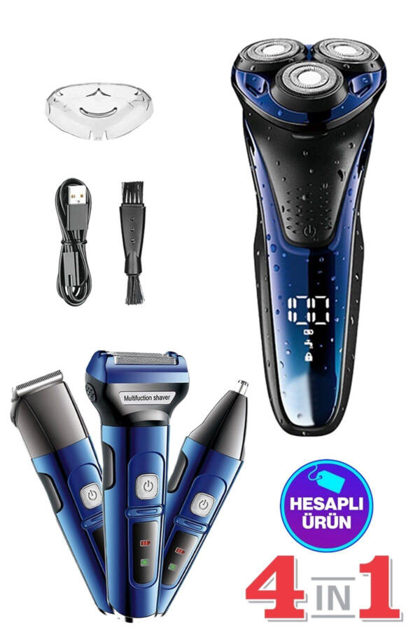 Yp-567 4-in-1 Men's Grooming Set Hair Beard Trimmer Shaver Nose Hair Removal - 1