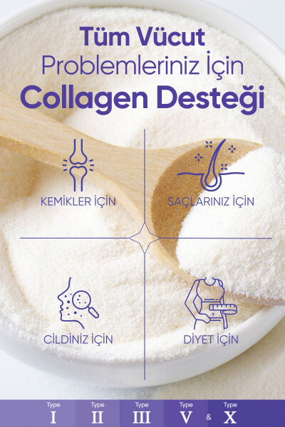 Yüksek biyoaktif kolajen peptidi içeren, %100 saf ve doğal diyet takviyesi. 30 günlük kullanım için. - 5