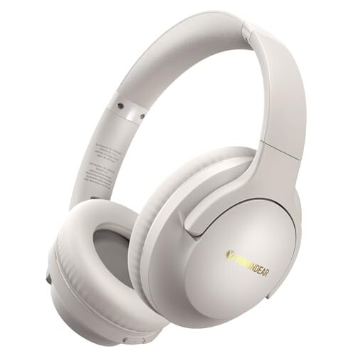 YUMONDEAR Bluetooth Headphones Over Ear, 80H Playtime Headphones Wireless with 3 EQ Modes, Wireless Headphones with Mic, HiFi Stereo Foldable Bluetooth Headphones for PC Phone Home Travel (Light Gray) - 1