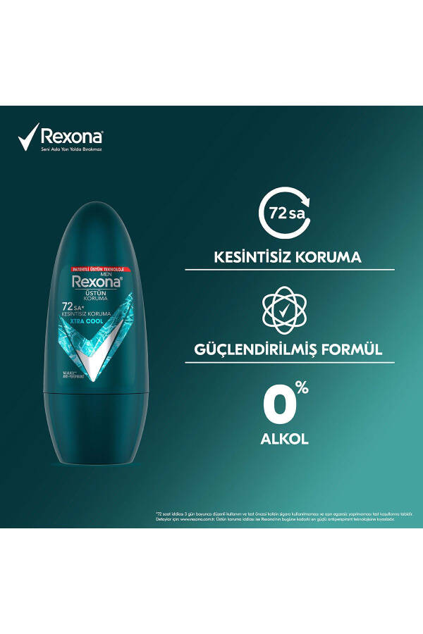 Yuqori himoyali erkaklar uchun Roll On dezodorant Xtra Cool 72 soat uzluksiz himoya 50 ml - 13